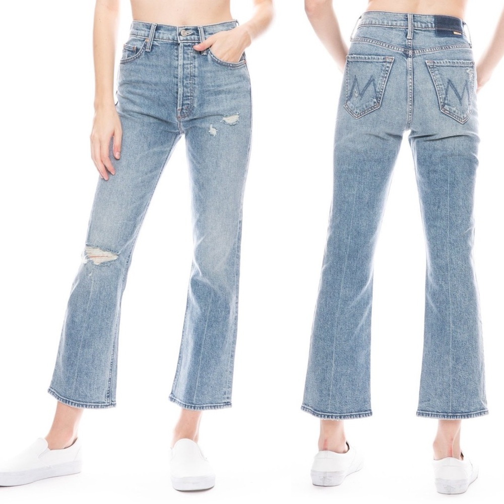 MOTHER SUPERIOR Jeans The Tripper 20 Minutes Of Fame Wide Leg Blue Size 25